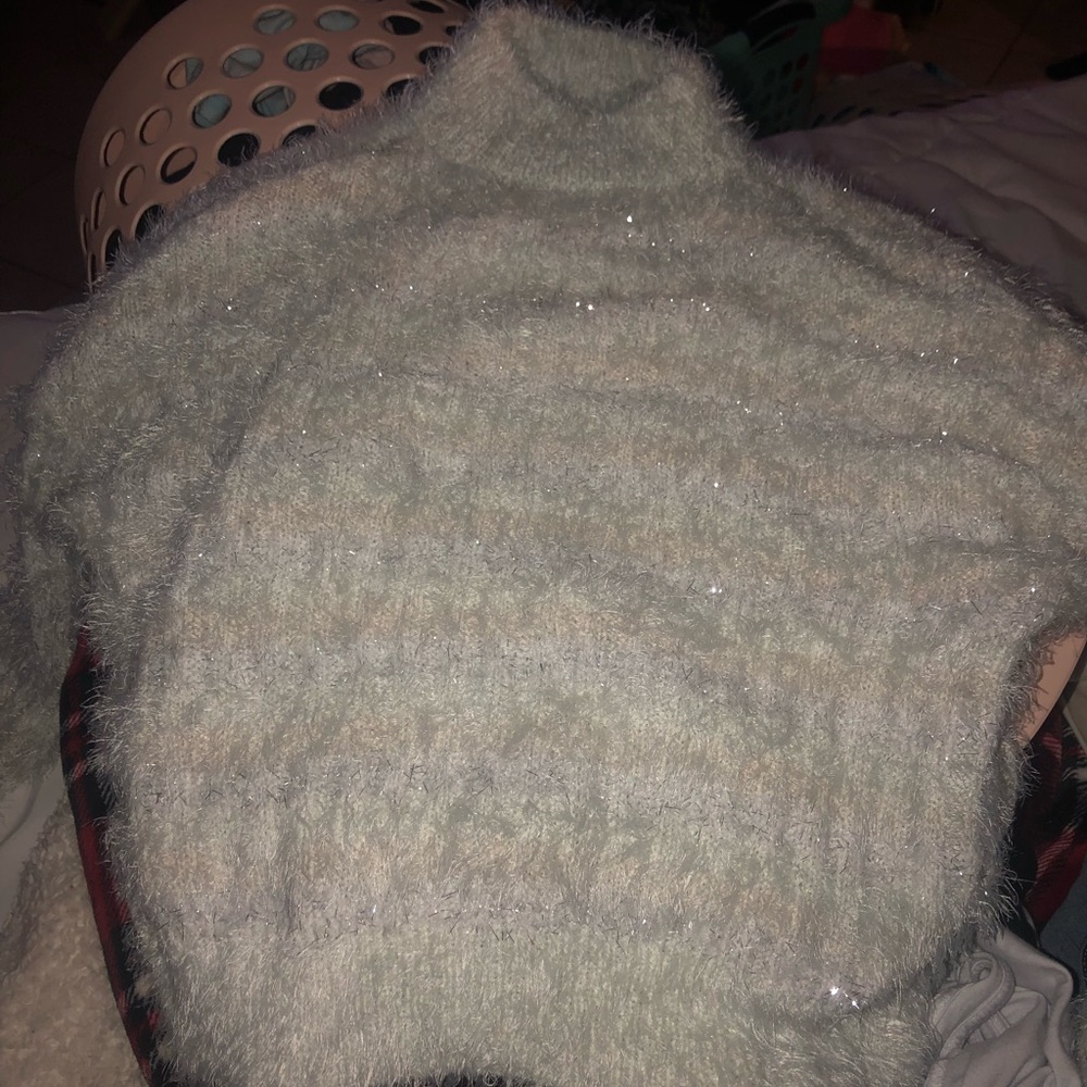 Sparkly turtleneck sweater